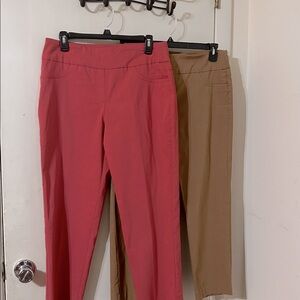 NWT and EUC Ruby Rd. Petite Straight Leg Pull On Pants. Bundle of 2 pair pants